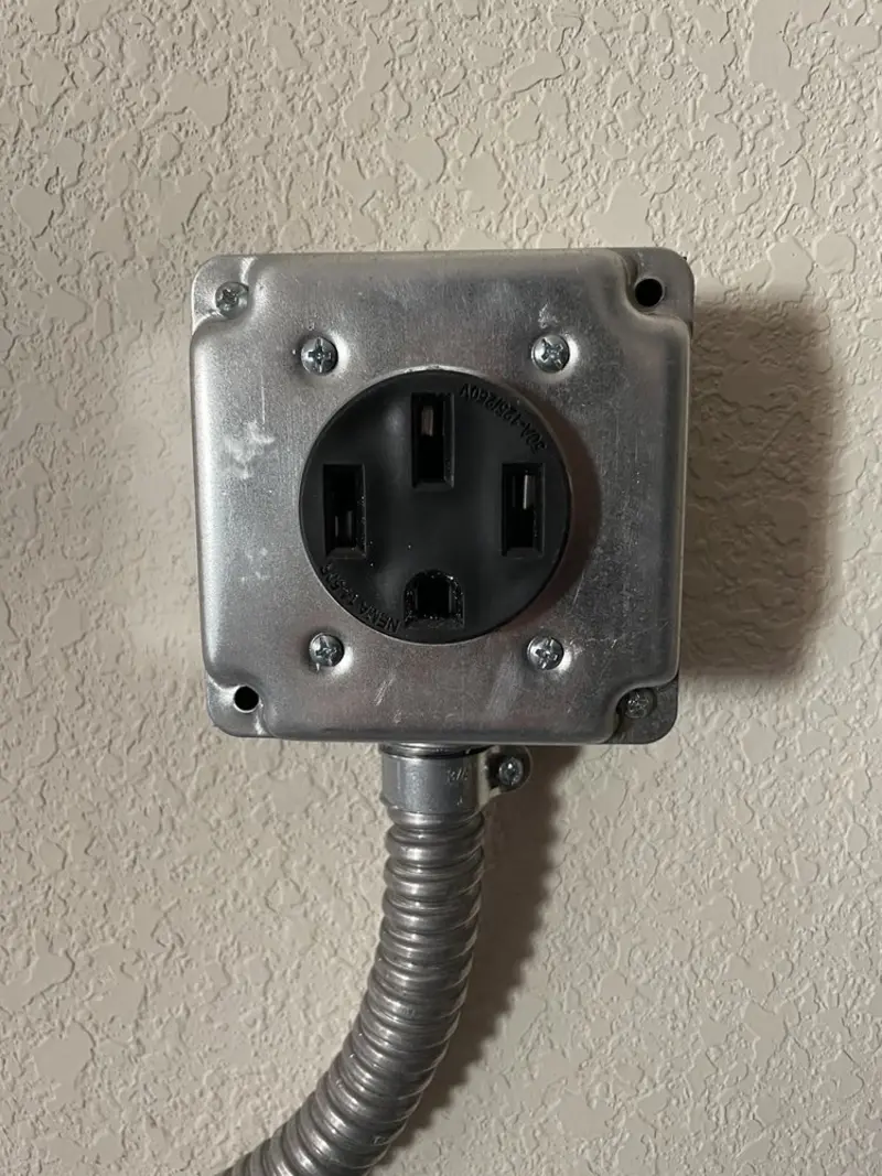 NEMA 14-50 outlet installed for Smart Home Electrical in Spring Arbor